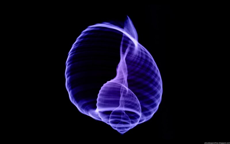 glowing purple spiral shell