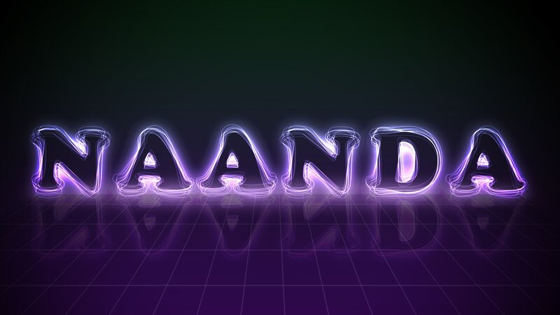 Glowing Purple Text — Futuristic