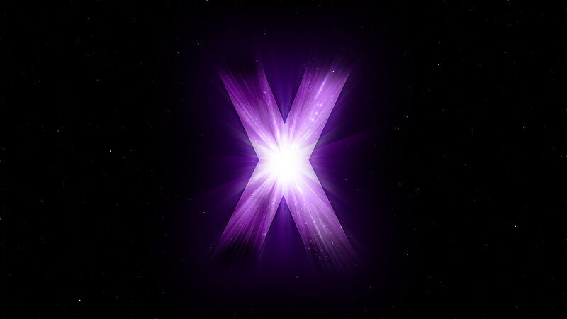 Glowing Purple X Symbol