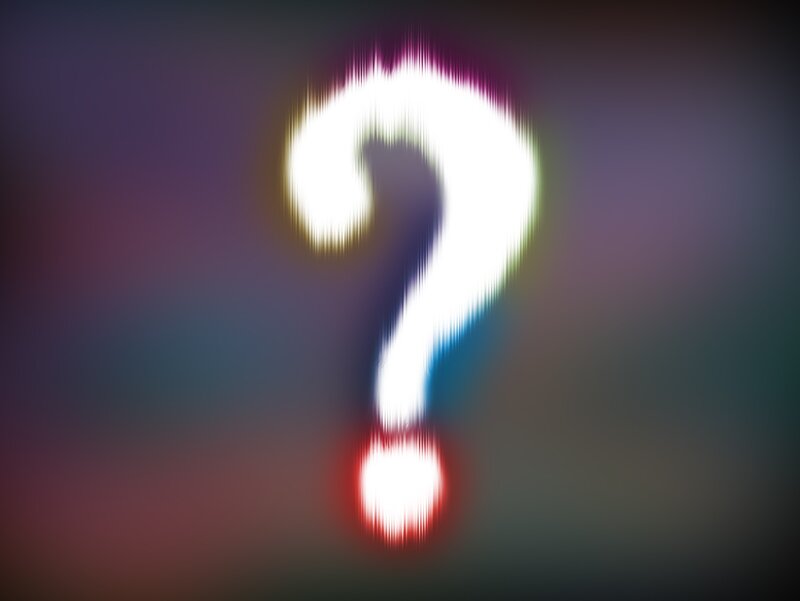 glowing question mark symbol