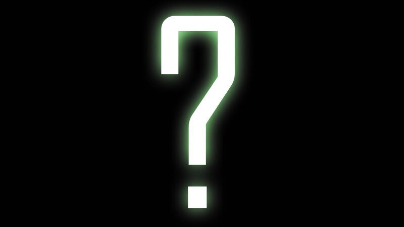 Glowing Question Mark — White