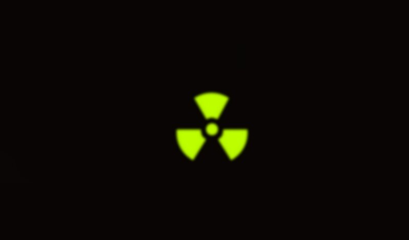 Glowing Radiation Symbol — Green
