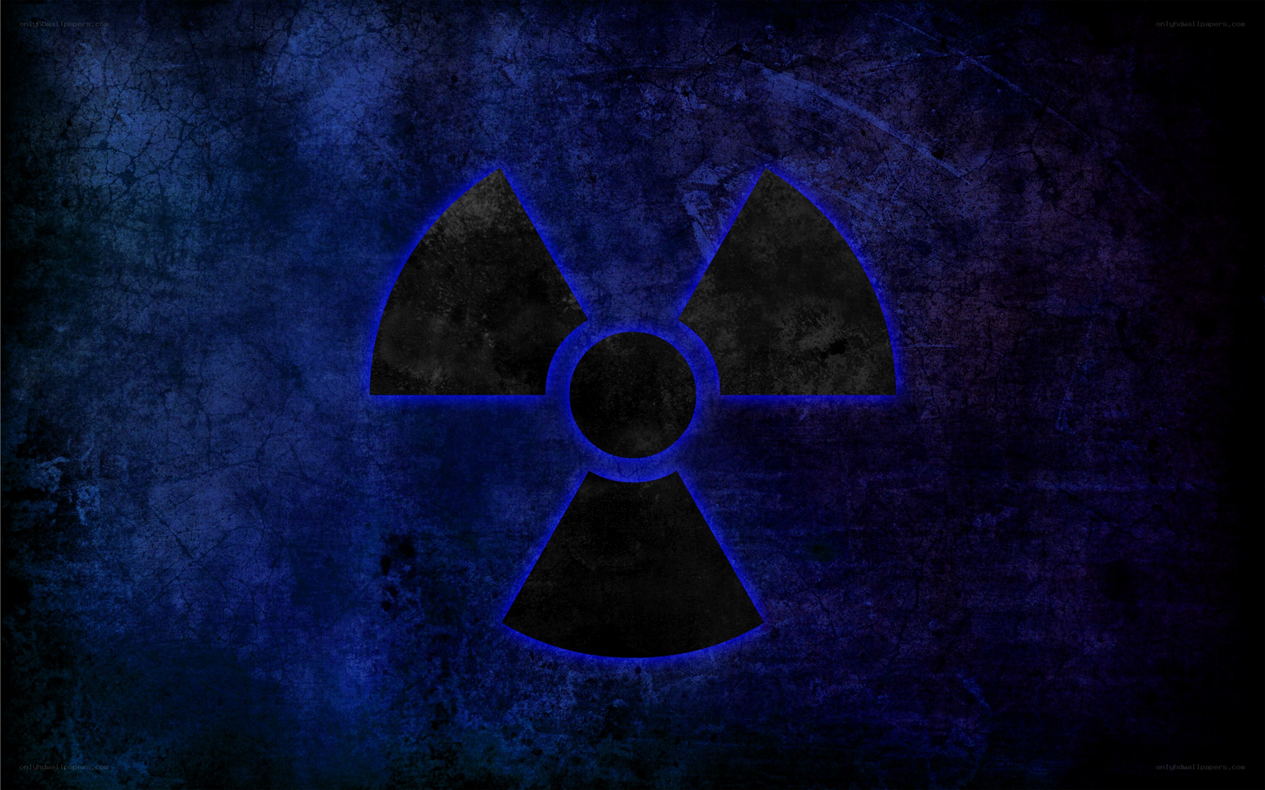 glowing radiation symbol