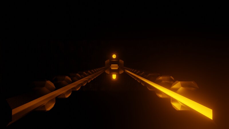 Glowing Rail Tracks