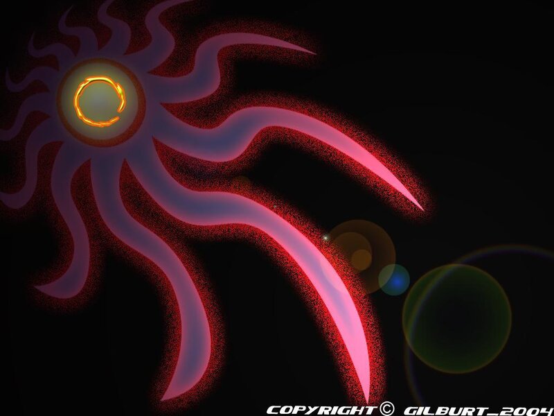 glowing red abstract design