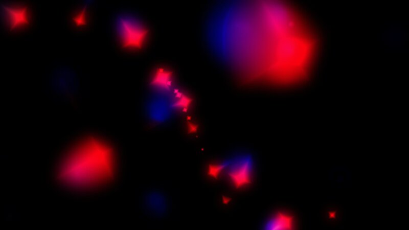 Glowing Red and Blue Shapes