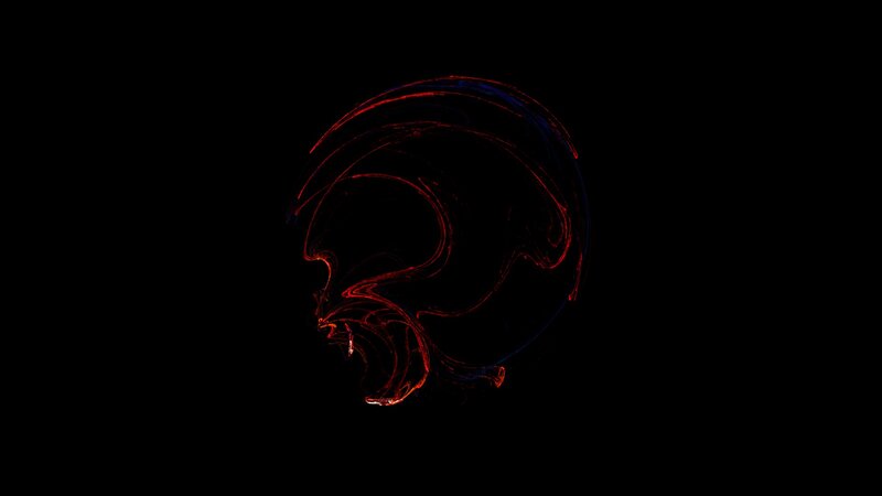 Glowing Red and Blue Swirl