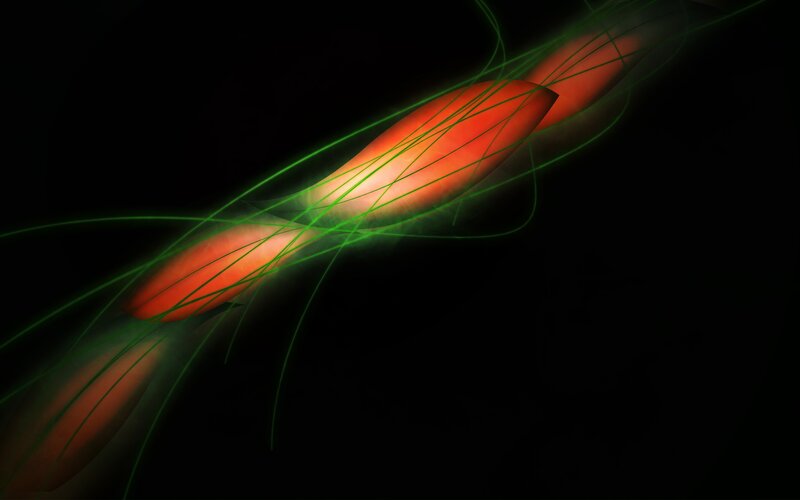 Glowing Red and Green Lines