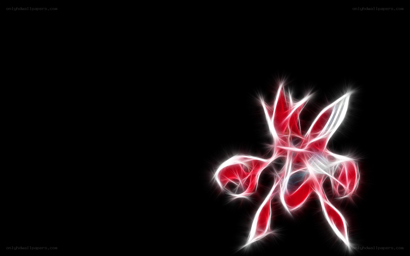 glowing red and white abstract design