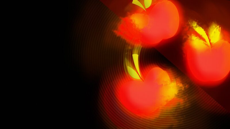 Glowing Red Apples