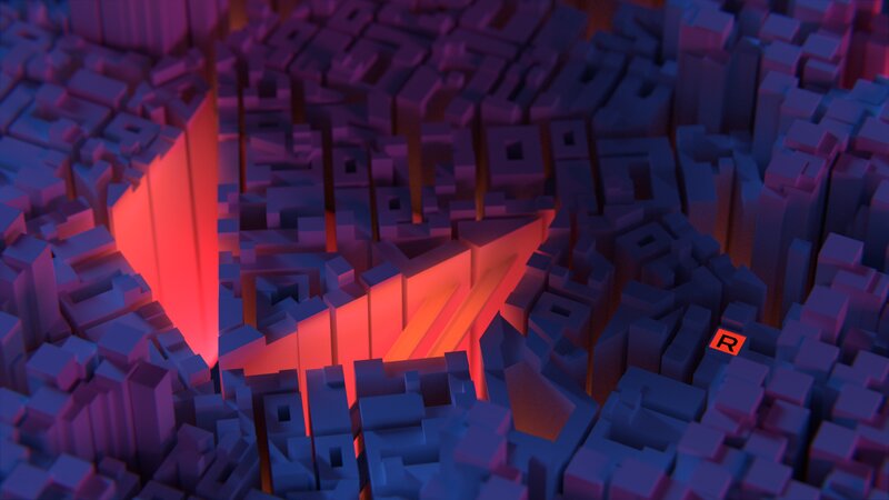 Glowing Red Arrow