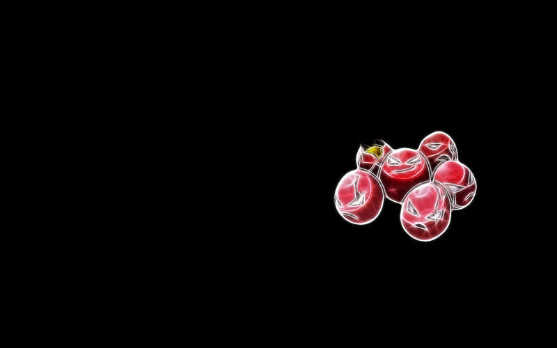 glowing red berries