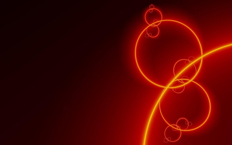 Glowing Red Circles — Dramatic