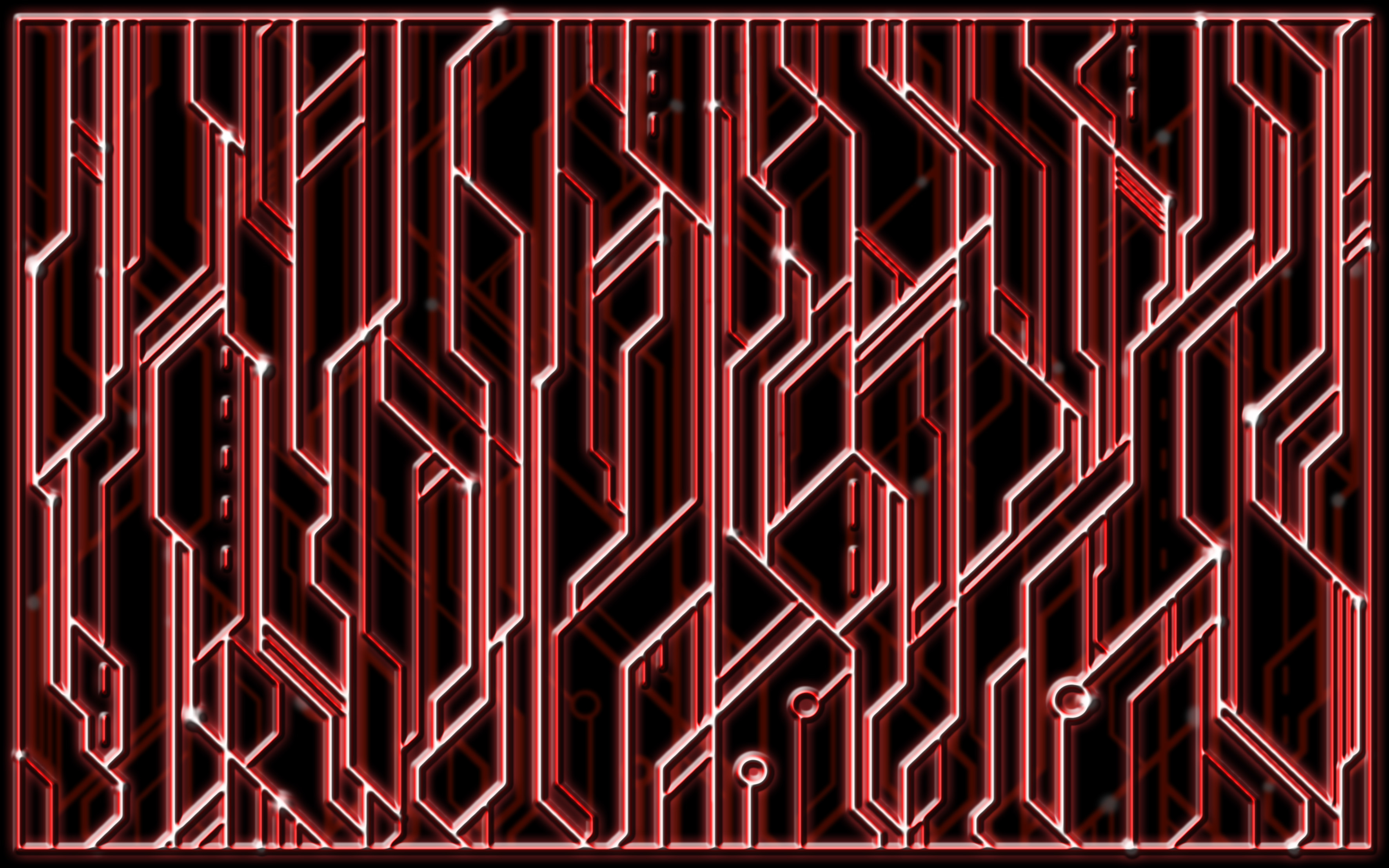 glowing red circuit pattern