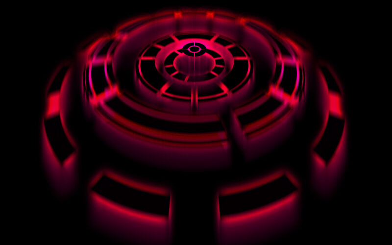 Glowing Red Circular Object