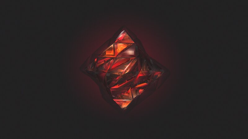 Glowing Red Crystal