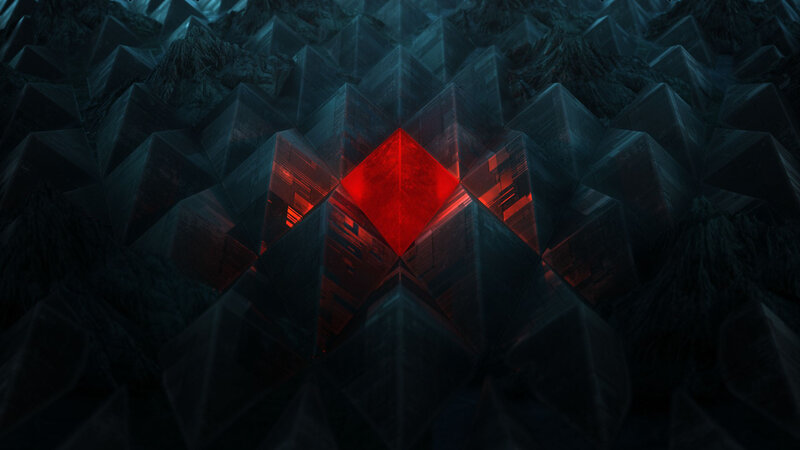 Glowing Red Cube