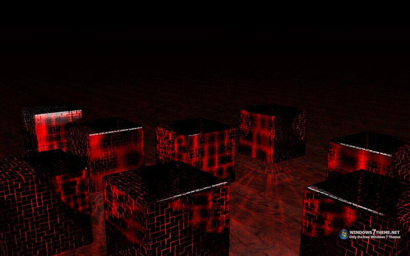 Glowing Red Cubes