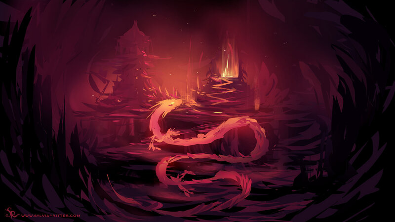 Glowing Red Dragon