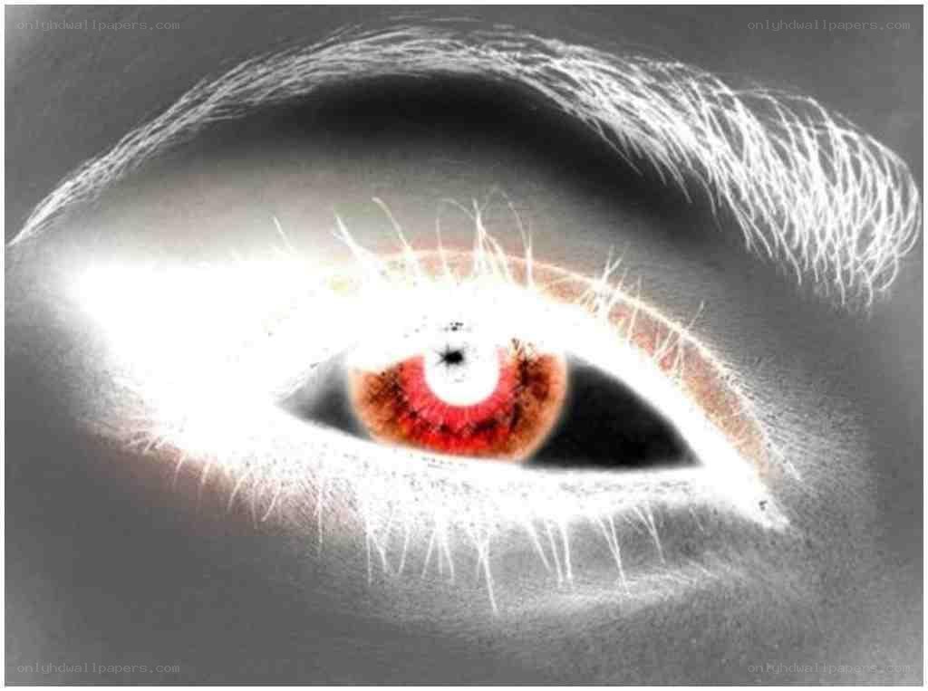 glowing red eye