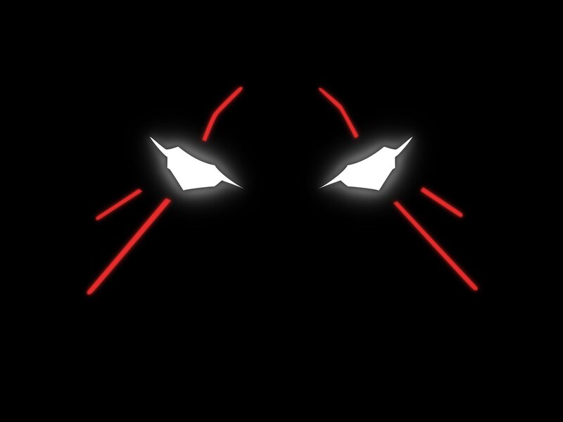 Glowing Red Eyes — Black