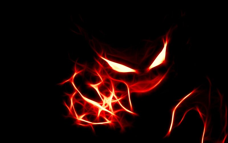 Glowing Red Eyes — Dramatic