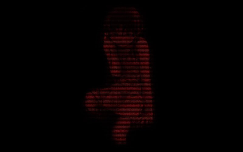 Glowing Red Figure — Mysterious