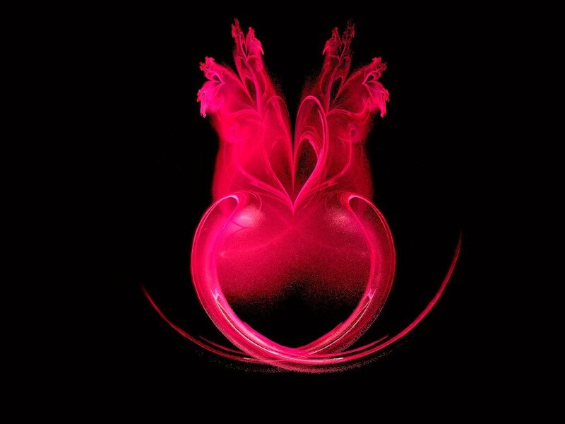 glowing red fractal design