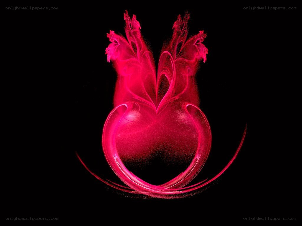 glowing red fractal design