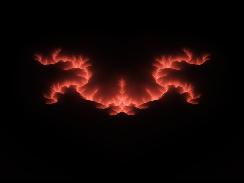 glowing red fractal pattern