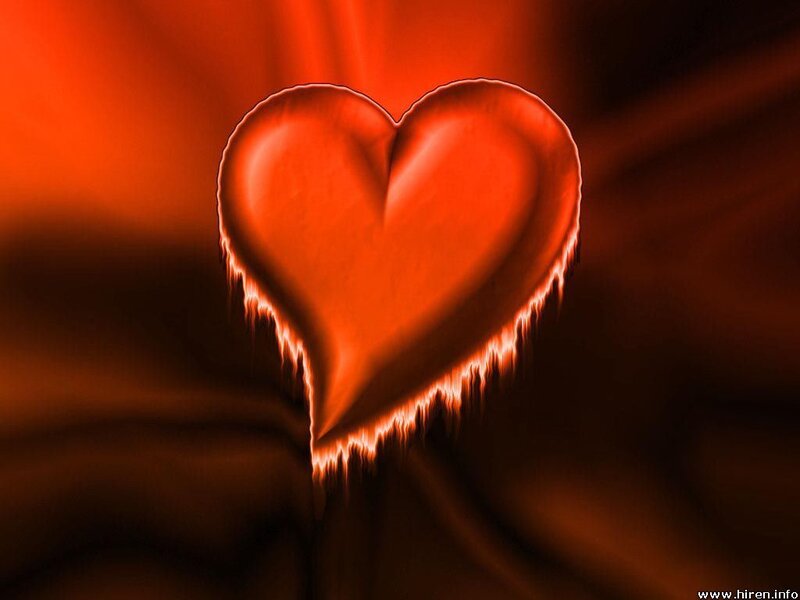 glowing red heart