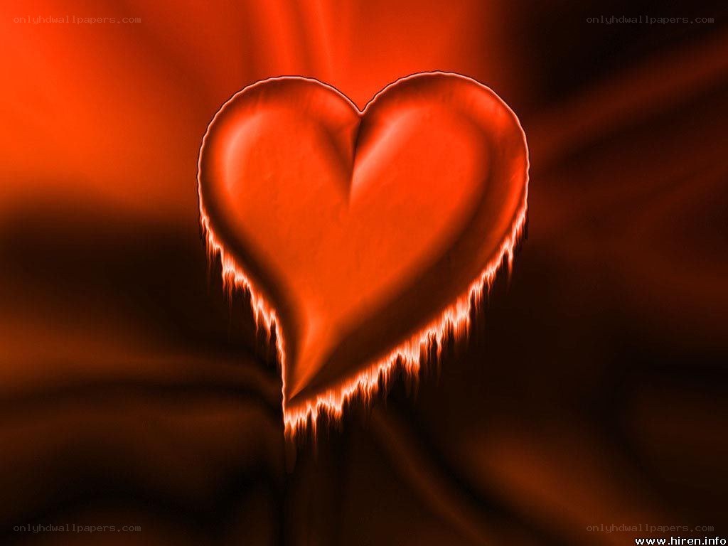 glowing red heart