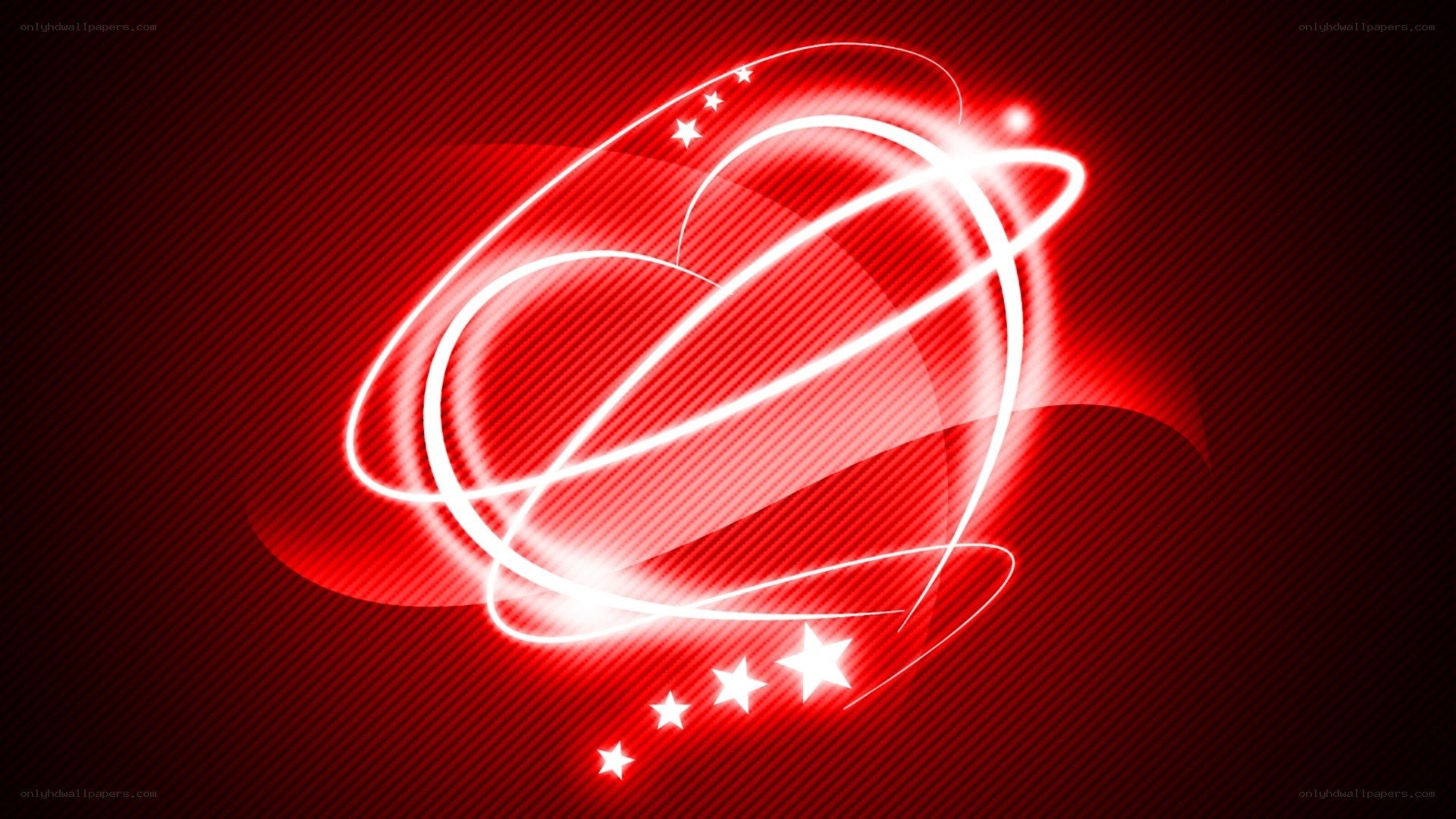 glowing red heart design