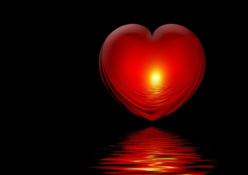 Glowing Red Heart — Dramatic, 3d Render