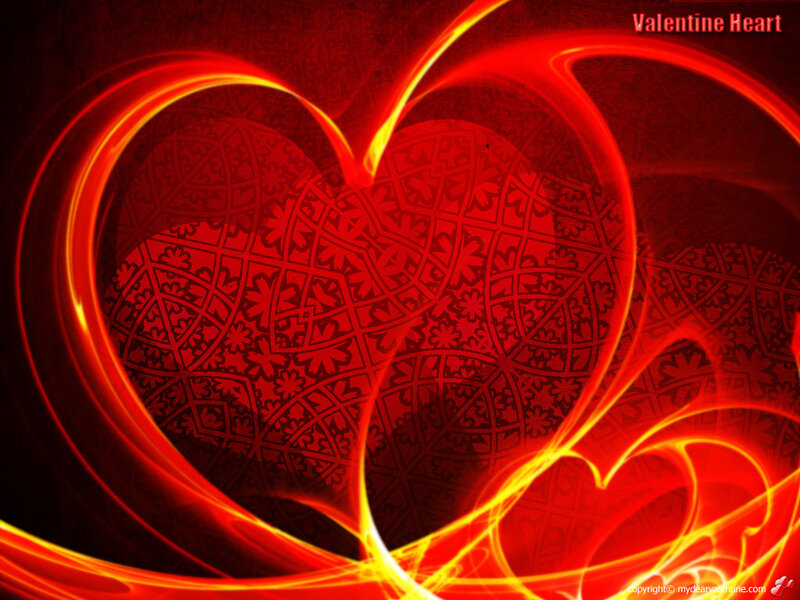 Glowing Red Heart — Dramatic