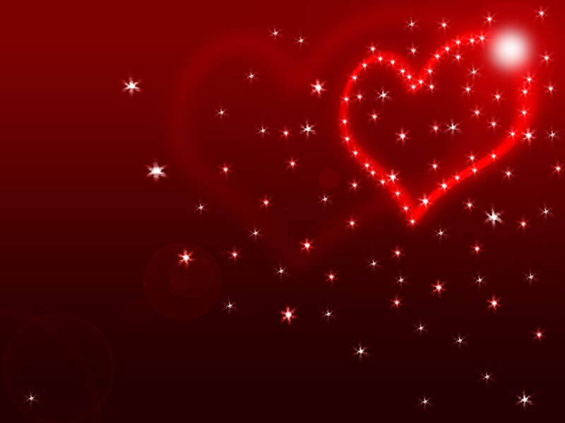 Glowing Red Heart — Romantic