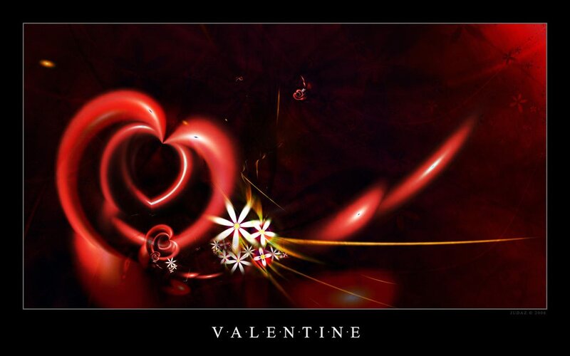 Glowing Red Heart Shape
