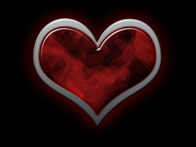 glowing red heart symbol
