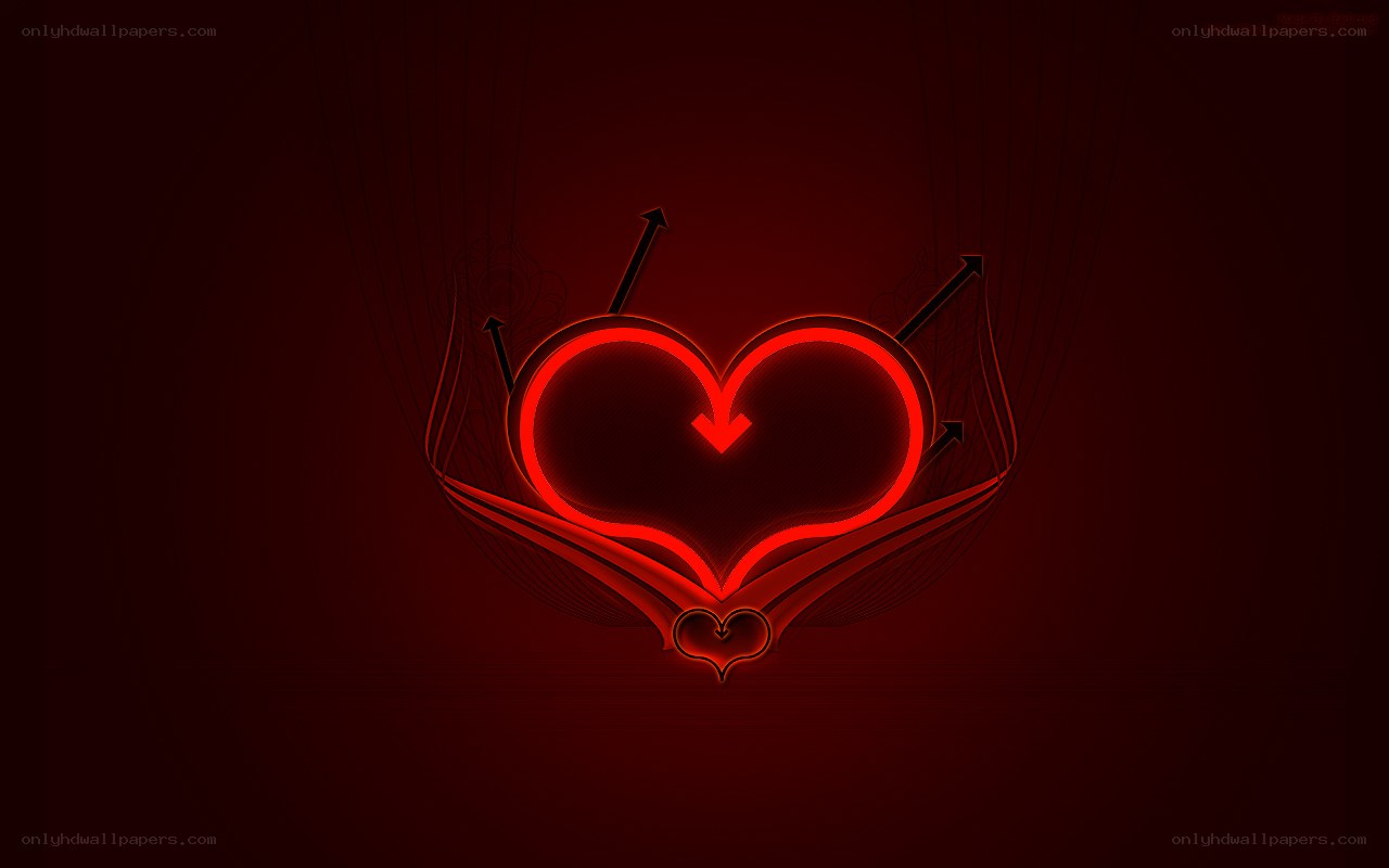 glowing red heart symbol