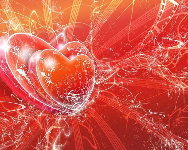 Glowing Red Hearts — Energetic
