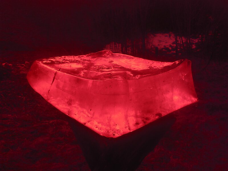 Glowing Red Ice Block