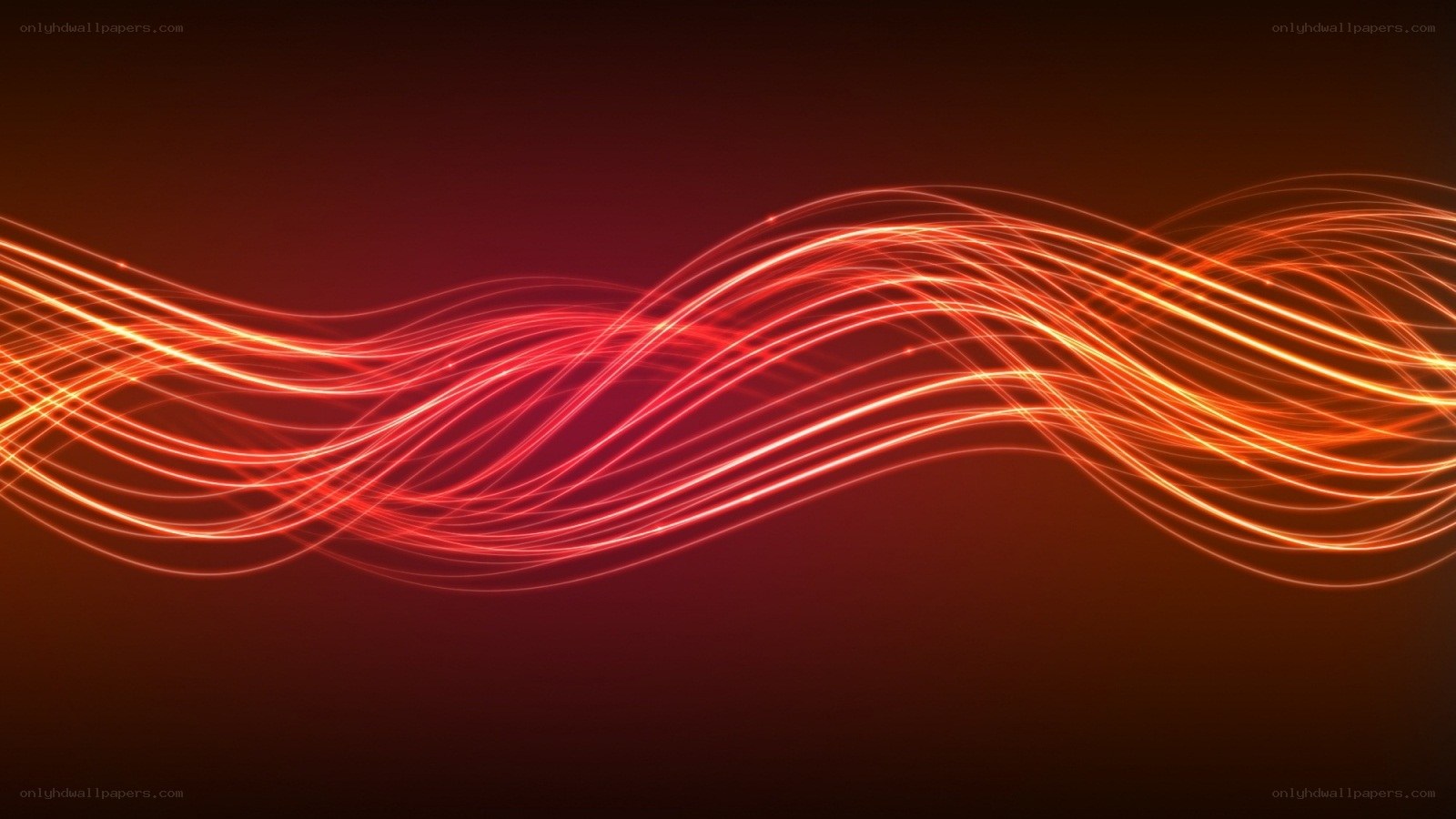 glowing red light waves