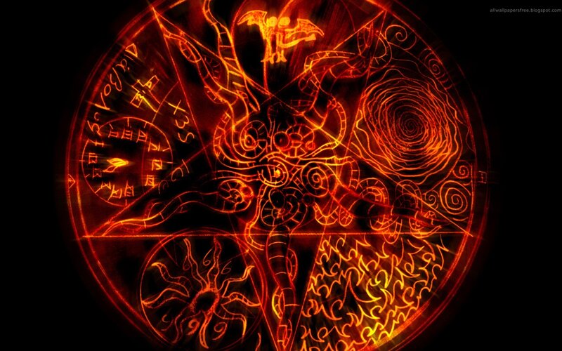 Glowing Red Magical Circle