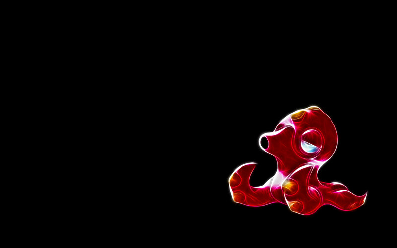 glowing red octopus logo