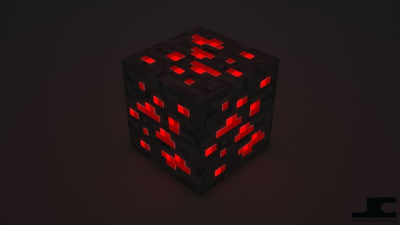 Glowing Red Ore Block