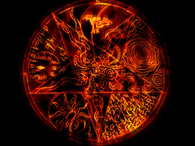 Glowing Red Pentagram