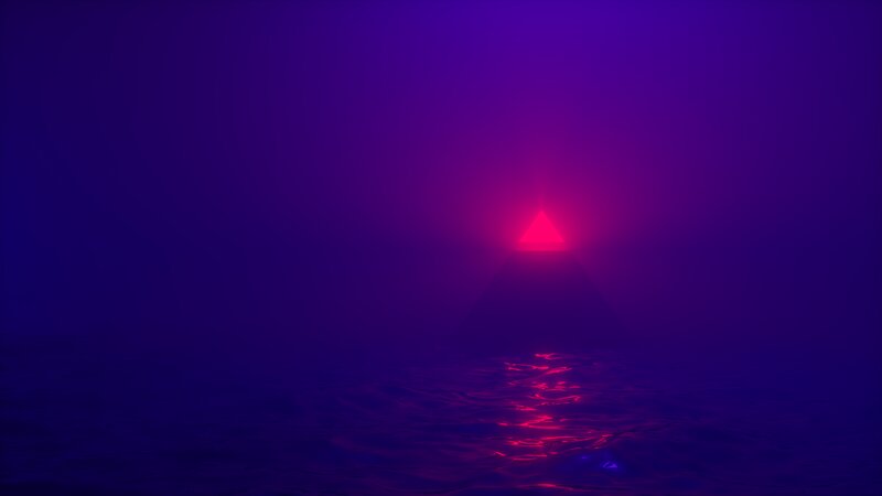 Glowing Red Pyramid