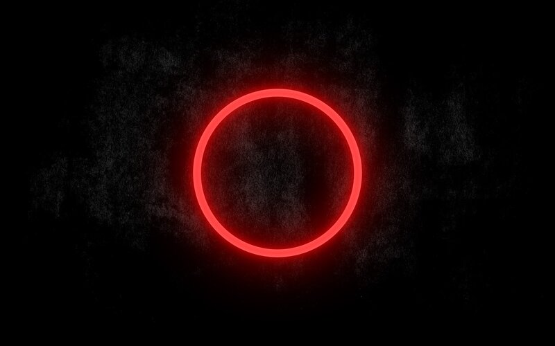 Glowing Red Ring — Dramatic