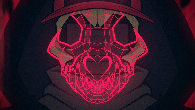 Glowing Red Skull Mask