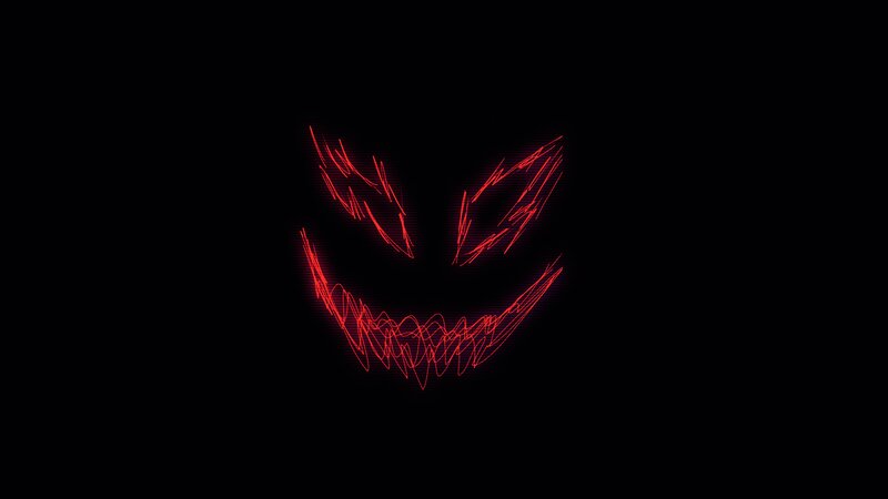 Glowing Red Smile